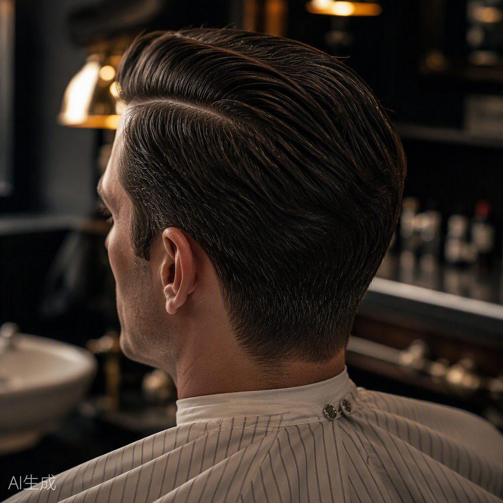 Classic scissor cut, side part